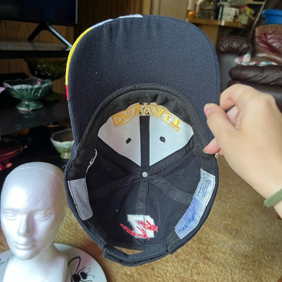 Nascar DeWalt Roush Racing Cap Hat Adjustable with Flames Matt Kenseth #17. - Picture 2 of 16